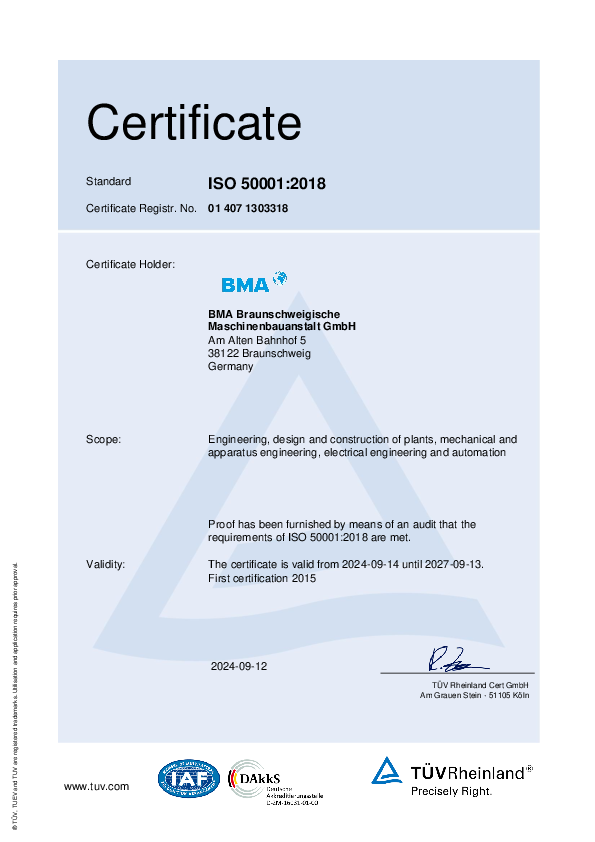 Energy Management System (ISO 50001:2018)