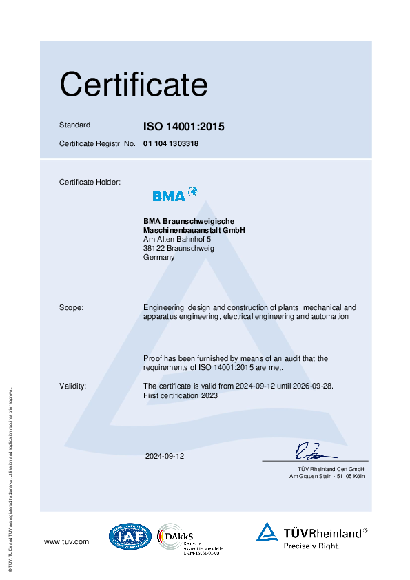 Environmental Management System (ISO 14001:2015)